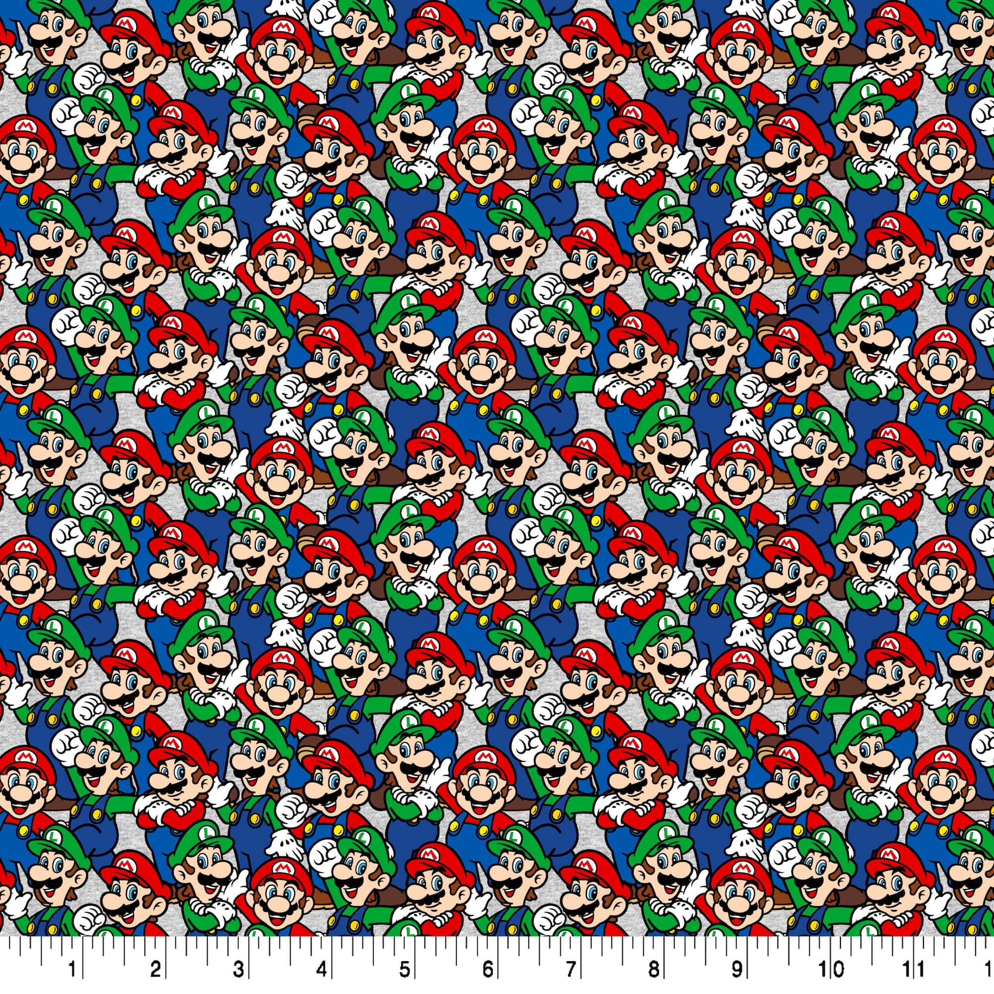 Nintendo® Packed Mario & Luigi Cotton Fabric